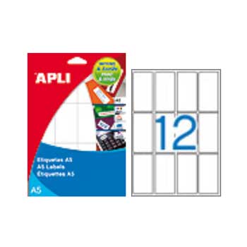 Etiquetas 034x067mm 15Fls A5 Apli 180un