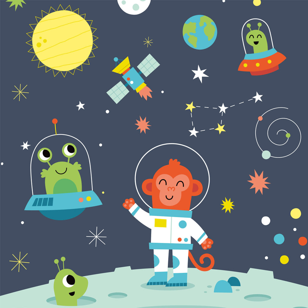 Jogo Educativo Puzzle Apli Fluor Espaço 60 Peças