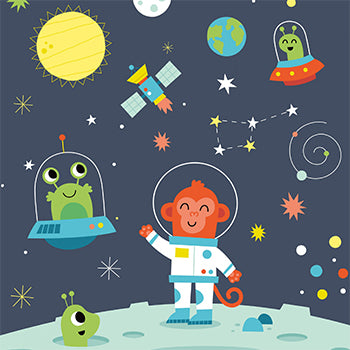 Jogo Educativo Puzzle Apli Fluor Espaço 60 Peças