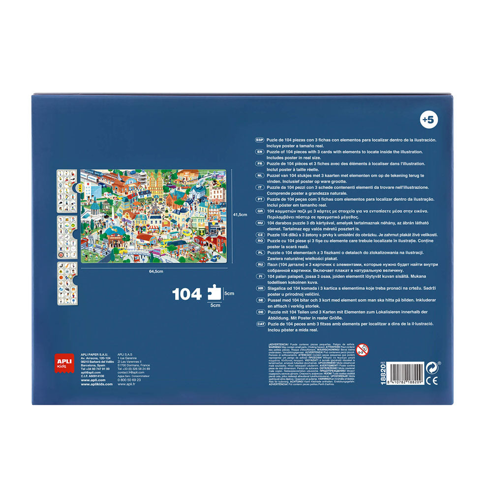 Jogo Educativo Puzzle Apli Observação da Cidade 104 Peças
