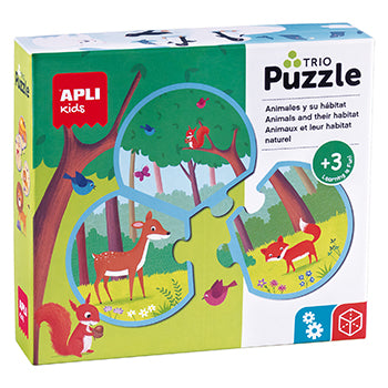 Puzzle Trio Animais 24 Peças