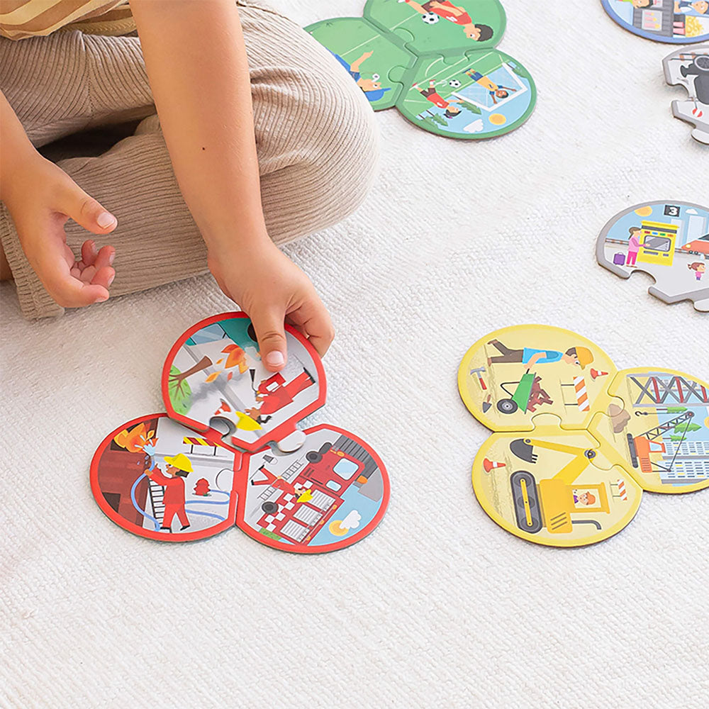 Puzzle Trio Profissões  24 Peças