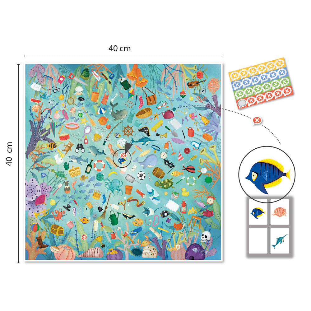 Jogo Educativo Tabuleiro Apli Observação do Oceano 50 Cartas