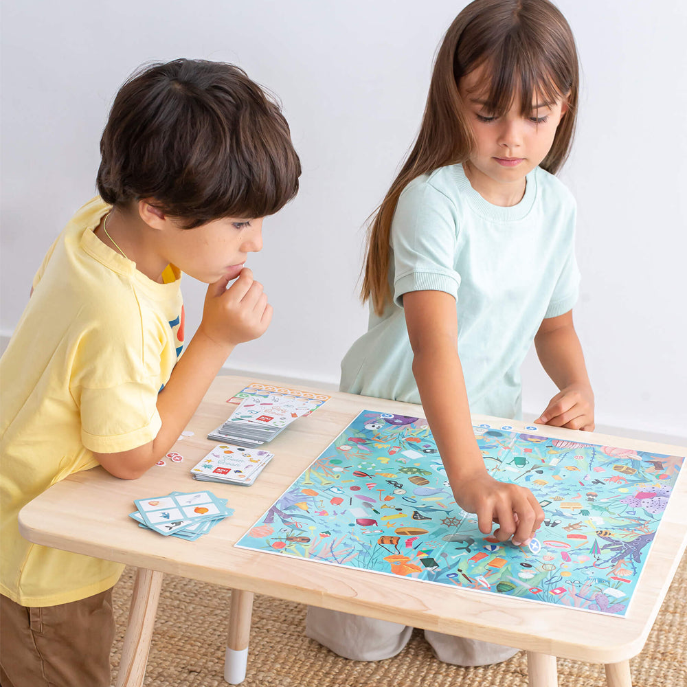 Jogo Educativo Tabuleiro Apli Observação do Oceano 50 Cartas