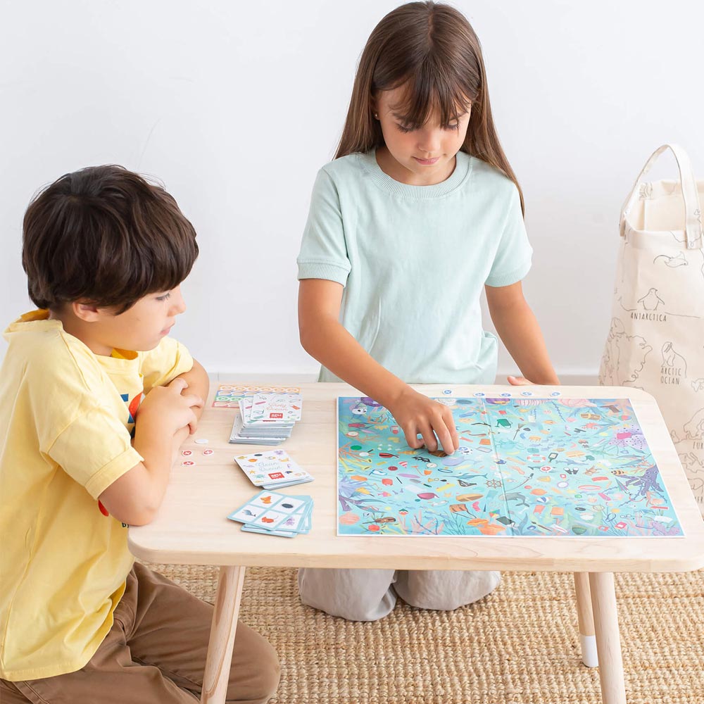 Jogo Educativo Tabuleiro Apli Observação do Oceano 50 Cartas