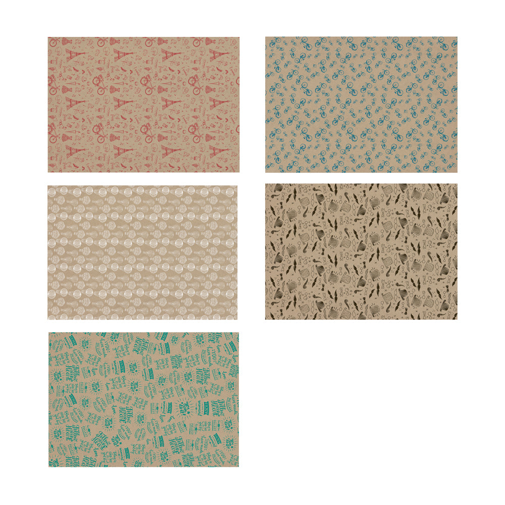 Papel Embrulho 70cmx2m Kraft Fun Expositor 55un