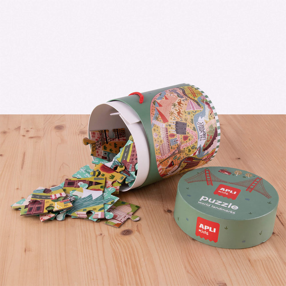 Jogo Educativo Puzzle Circular Apli Monumentos 48 Peças