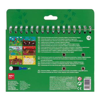 Livro Procura e Encontra Dinossauros Apli Kids 6Fls