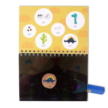 Livro Procura e Encontra Dinossauros Apli Kids 6Fls