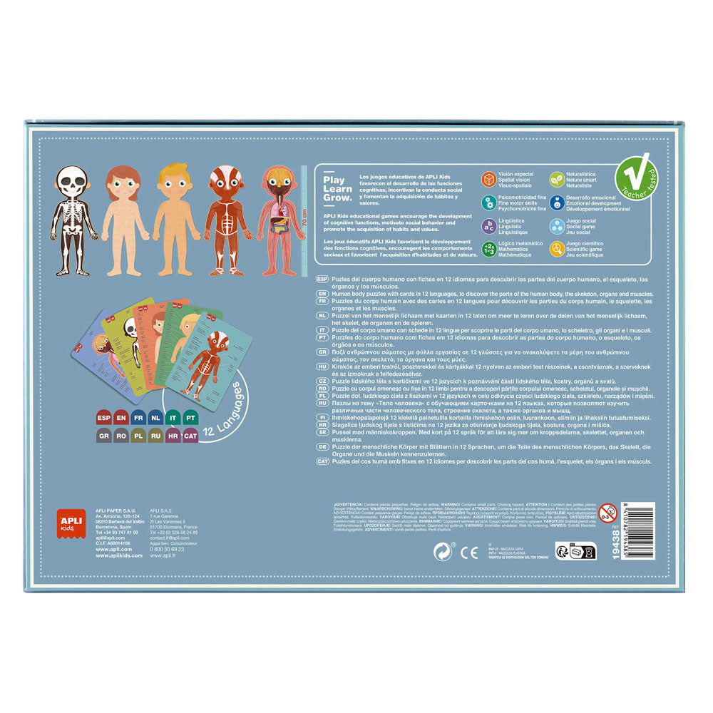 Jogo Educativo Puzzle Apli Corpo Humano 240 Peças