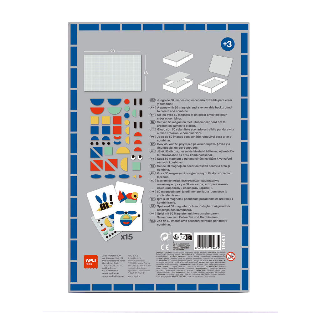 Jogo Educativo Apli Kids Magnets Shapes 50 peças
