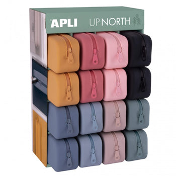 Estojo Silicone Up North com Fecho Apli Expositor 16un