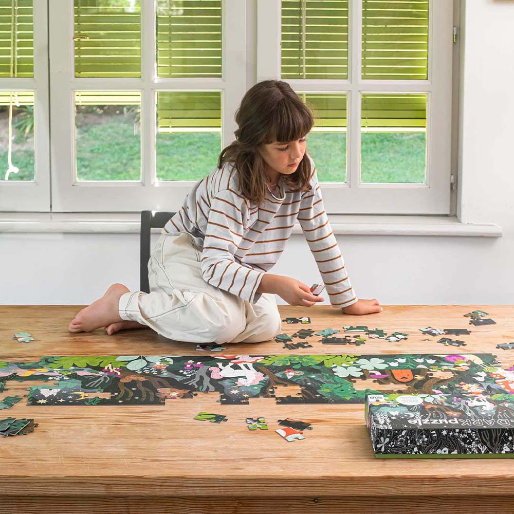 Jogo Educativo Puzzle Apli Fluor Bosque Mágico 200 Peças