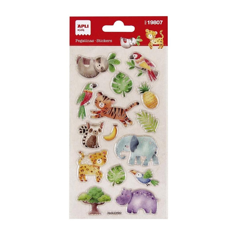 Autocolante Animais da Selva Holográficos 1 Folha