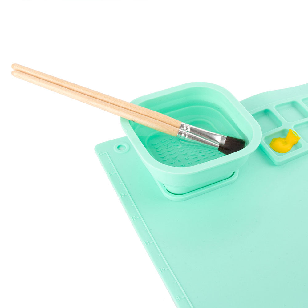 Tapete Lavável de Silicone para Pinturas Verde