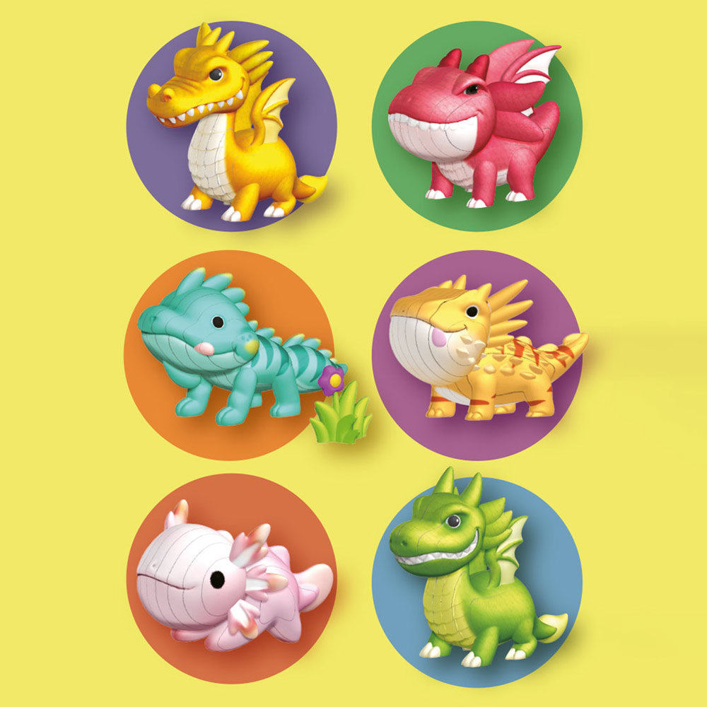 Jogo Puzzle Apli Kids 3D Dragões Expositor 6un