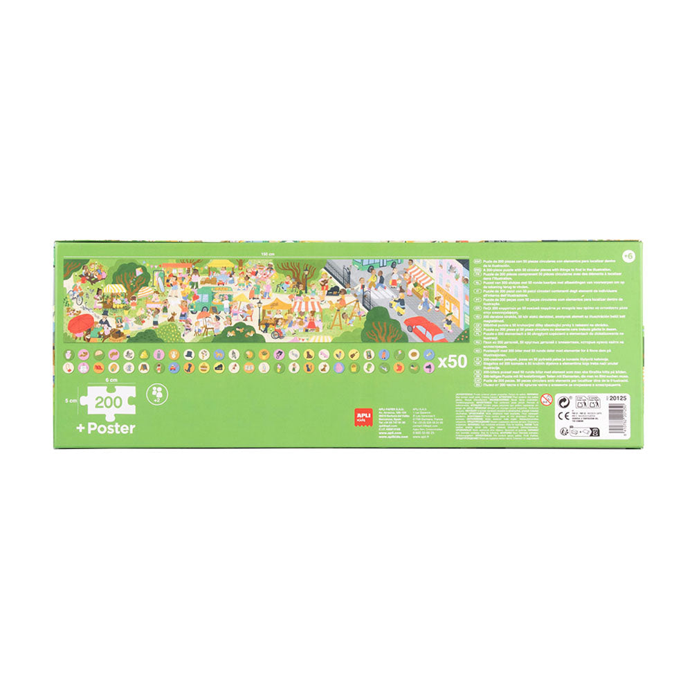 Jogo Educativo Puzzle Apli Observação Mercado 200 Peças