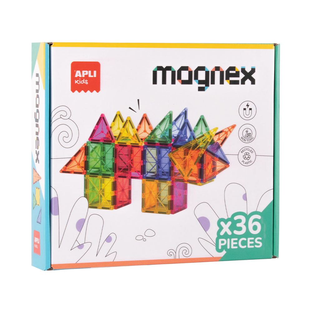 Jogo Blocos Magnéticos Magnex Apli 36 peças
