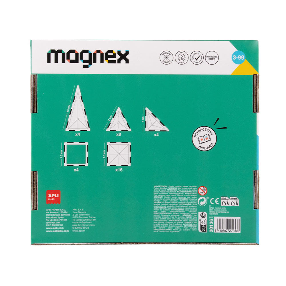 Jogo Blocos Magnéticos Magnex Apli 36 peças