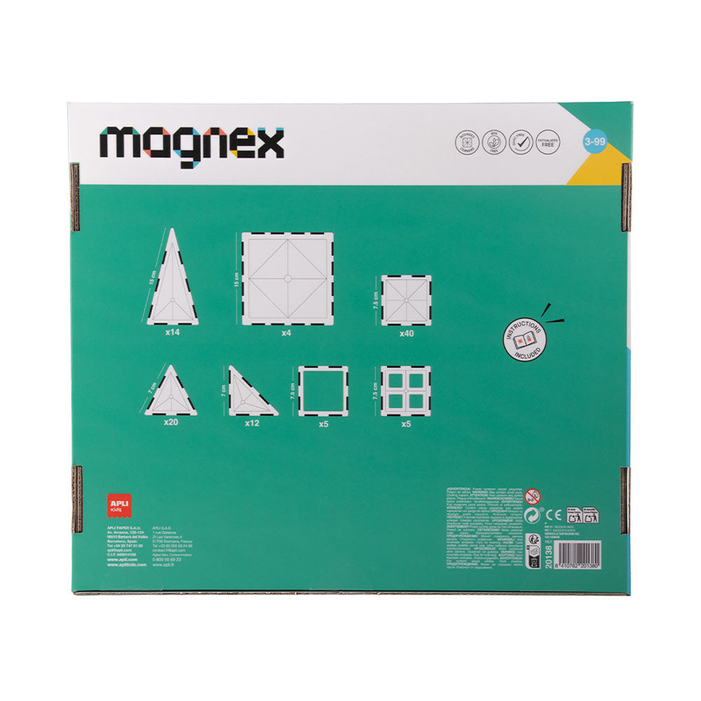 Jogo Blocos Magnéticos Magnex Apli 100 peças