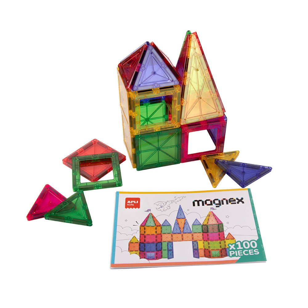 Jogo Blocos Magnéticos Magnex Apli 100 peças
