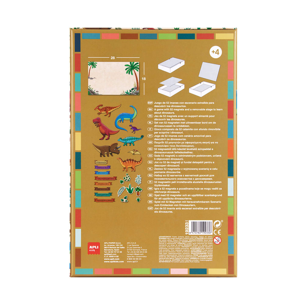 Jogo Educativo Magnético Dinossauros 52 Peças