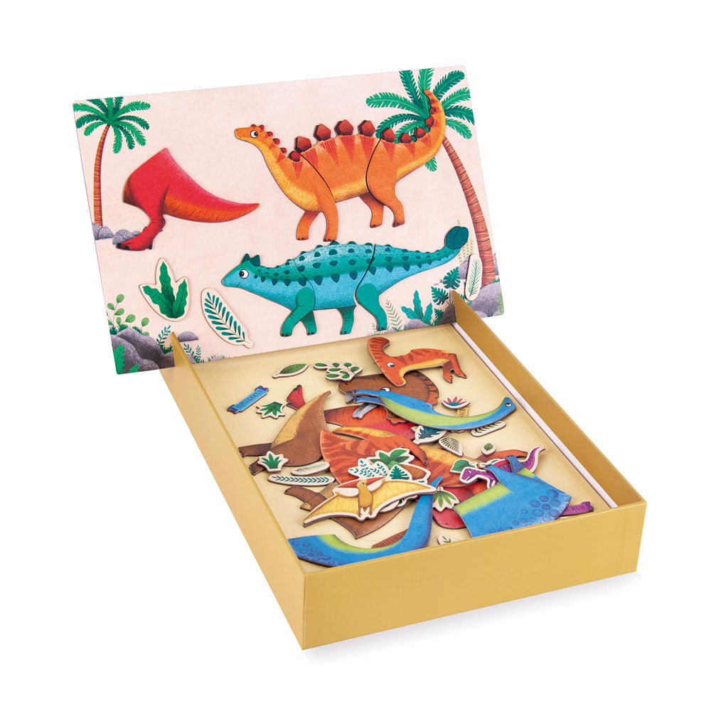 Jogo Educativo Magnético Dinossauros 52 Peças