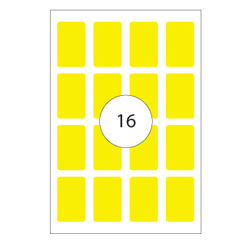 Etiquetas 025x040mm 8Fls A5 Amarelo Apli 128un