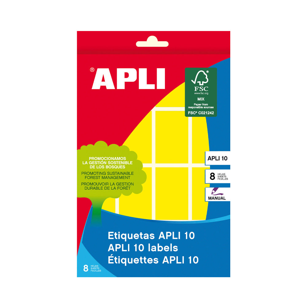 Etiquetas 025x040mm 8Fls A5 Amarelo Apli 128un