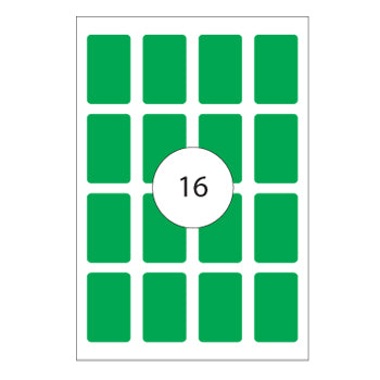 Etiquetas 025x040mm 8Fls A5 Verde Apli 128un
