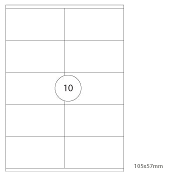 Etiquetas 105x057mm 100Fls A4 Multi3 1000un