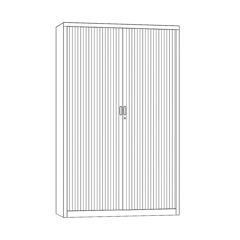 Armario Portas Persiana 4 Prateleiras 1200x420x1950 Cinza
