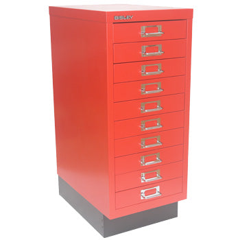 Móvel Metal 673x279x429 com 10 Gavetas Vermelho