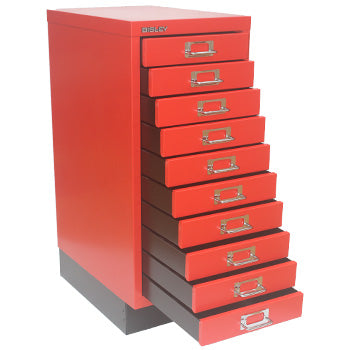 Móvel Metal 673x279x429 com 10 Gavetas Vermelho