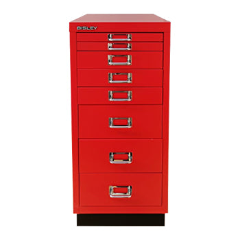 Movel Metal 673x279x429 com 8 Gavetas Vermelho