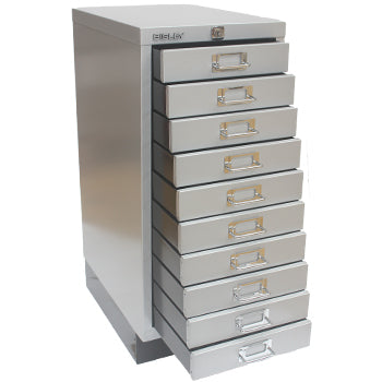 Móvel Metal com Fecho 673x279x429mm com 10 Gavetas Silver