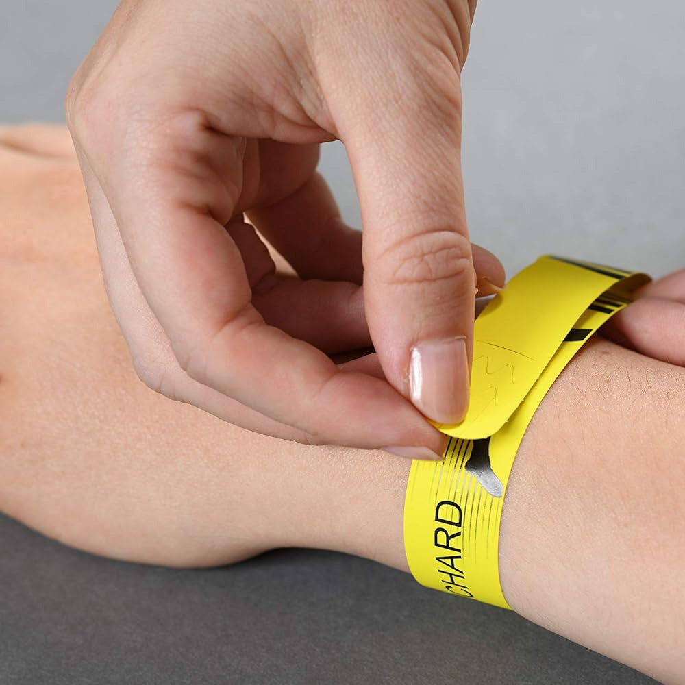 Pulseiras de IDENTIFICAÇÃO Avery L4001-5 5x10 Amarelo=50un