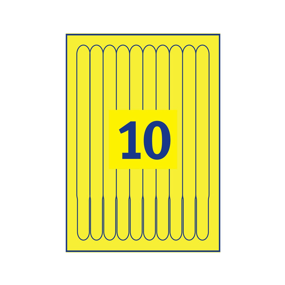 Pulseiras de IDENTIFICAÇÃO Avery L4001-5 5x10 Amarelo=50un