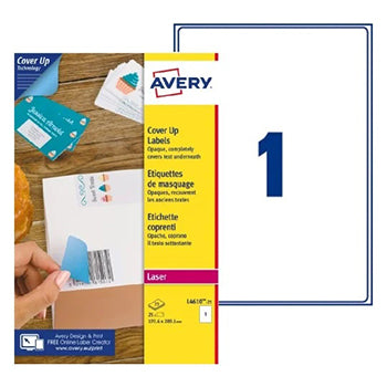 Etiquetas Ocultar 199,6x289,1mm 25Fls Avery 25un