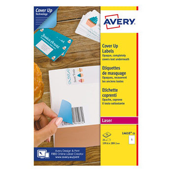 Etiquetas Ocultar 199,6x289,1mm 25Fls Avery 25un