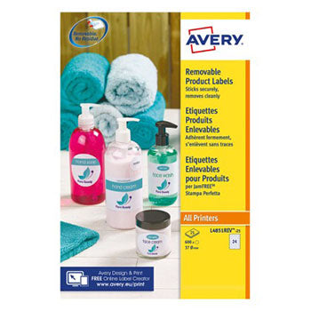 Etiquetas Redondas Removíveis 37mm Avery 25 Folhas 600un
