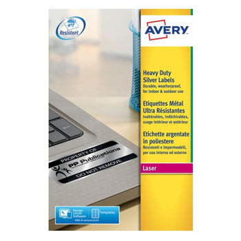 Etiquetas Resistentes 210x297mm 20Fls Prata Avery 20un