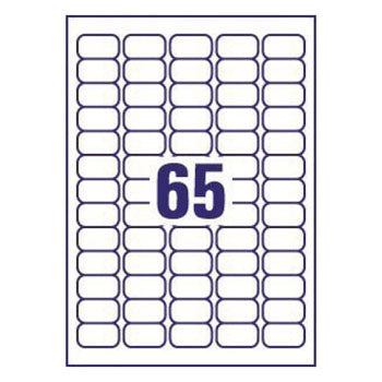 Etiquetas 038,1x021,2mm 25Fls A4 Transparente Avery 1625un