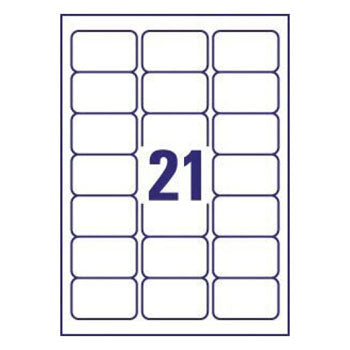 Etiquetas 063,5x038,1mm 25Fls Transparente Avery 525un