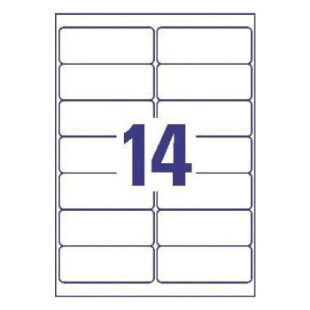Etiquetas 099,1x038,1mm 25Fls Transparentes Avery 350un