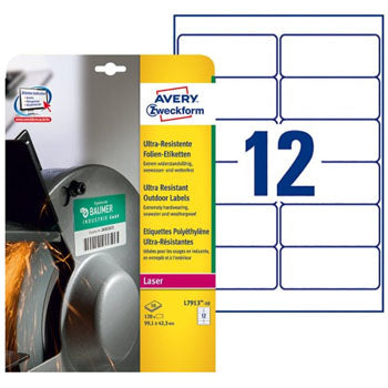 Etiquetas Ultra-Resistentes 099,1x042,3mm 10Fls Avery 120un