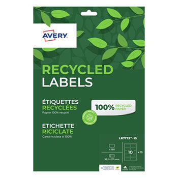 Etiquetas Recicladas 99,1x57mm Avery 15 Folhas 150un