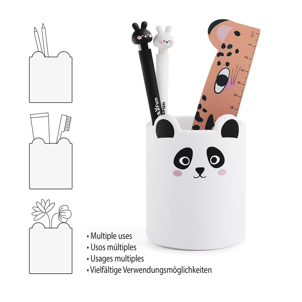 Porta Lápis Silicone Redondo Wildly Panda