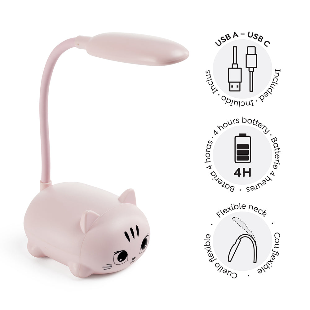 Candeeiro LED Kitty Rosa