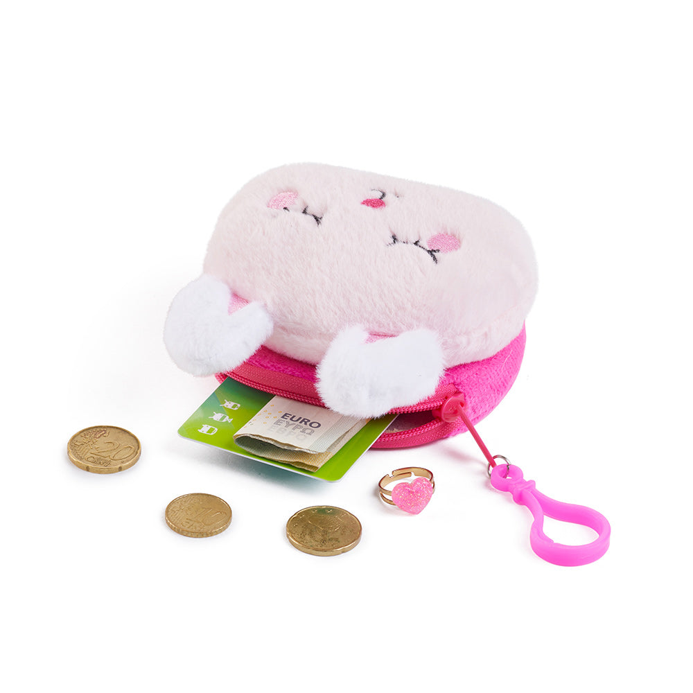 Porta Moedas c/ Porta Chaves Peluche Expositor 12un